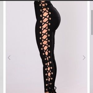 SOLD Fashion Nova Lace Up Pants size M